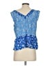 Ann Taylor LOFT 100% Rayon Blue Sleeveless Blouse Size S - photo 2