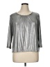 Ruby Rd. Metallic Silver 3/4 Sleeve T-Shirt Size XL (petite) - photo 1