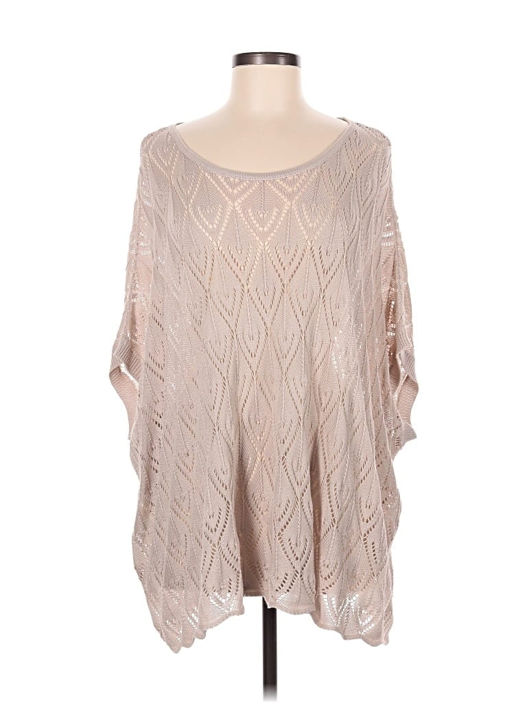 Pre-owned Trina Turk Poncho In Tan