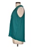 Lush 100% Polyester Teal Sleeveless Blouse Size L - photo 5