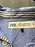 Zara Paisley Blue Short Sleeve Button-Down Shirt Size 10 - photo 3