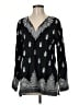 Sigrid Olsen 100% Cotton Black Long Sleeve Blouse Size M - photo 1