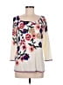 Talbots Floral Ivory Pullover Sweater Size M - photo 1