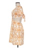 Unbranded 100% Polyester Paisley Orange Cocktail Dress Size M - photo 5