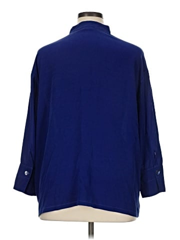 Tianello 3/4 Sleeve Silk Top (view 2)