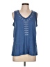 Bobeau Blue Sleeveless T-Shirt Size L - photo 1