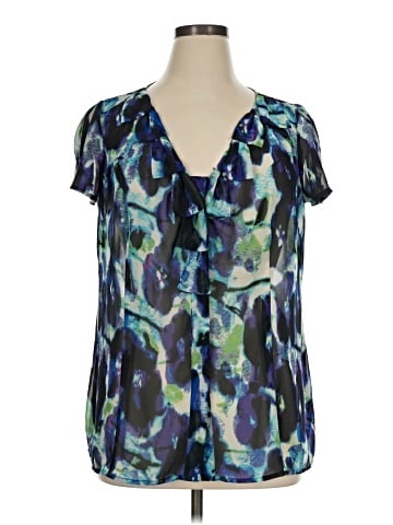 Worthington Short Sleeve Blouse (view 1)