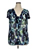 Worthington 100% Polyester Blue Short Sleeve Blouse Size 1X - photo 1