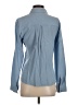 Express 100% Rayon Blue Long Sleeve Button-Down Shirt Size XS - photo 2