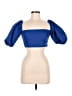 Susana Monaco Blue Short Sleeve Top Size M - photo 1