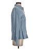 Express 100% Rayon Blue Long Sleeve Button-Down Shirt Size XS - photo 4