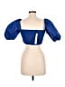 Susana Monaco Blue Short Sleeve Top Size M - photo 2
