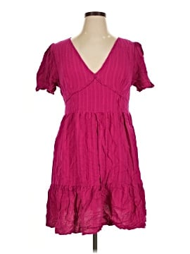 knox rose pink dress AVAILABLE floral midi brand: tagged size S, see measurements ptp is 16.5 flat, length is 45 material: 100% rayon (soft) This dress is flowy, has functional pockets, and and a tiered hemline with ruffled edges for a fun Knox Rose Pink Mini Dress