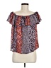 Maeve 100% Polyester Purple Short Sleeve Blouse Size M - photo 1