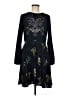Ann Taylor LOFT 100% Polyester Paisley Blue Black Casual Dress Size 6 - photo 1