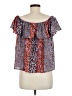 Maeve 100% Polyester Purple Short Sleeve Blouse Size M - photo 2