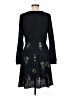 Ann Taylor LOFT 100% Polyester Paisley Blue Black Casual Dress Size 6 - photo 2