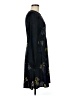 Ann Taylor LOFT 100% Polyester Paisley Blue Black Casual Dress Size 6 - photo 4