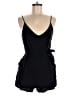 One Clothing 100% Rayon Solid Black Romper Size M - photo 1