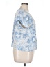 Sigrid Olsen 100% Linen Blue Short Sleeve Blouse Size XL - photo 4
