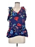 Parker Blue Sleeveless Silk Top Size M - photo 1