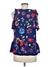 Parker Blue Sleeveless Silk Top Size M - photo 2