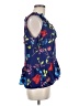 Parker Blue Sleeveless Silk Top Size M - photo 4