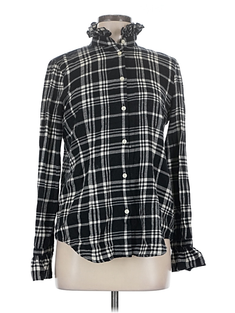 Pre-owned Lauren Jeans Co. Long Sleeve Blouse In Black