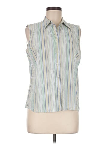Lands' End Sleeveless Button-Down Shirt (view 1)