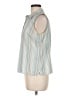 Lands' End 100% Baumwolle Stripes Green Sleeveless Button-Down Shirt Size M - photo 5