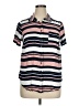 Torrid Stripes Pink Short Sleeve Button-Down Shirt Size 1X Plus (1) - photo 1