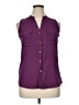 Calvin Klein Purple Sleeveless Button-Down Shirt Size XL (estimated) - photo 1