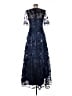 Eliza J 100% Polyester Blue Cocktail Dress Size 6 - photo 2