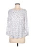 Elle Polka Dots White 3/4 Sleeve Top Size M - photo 1