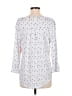 Elle Polka Dots White 3/4 Sleeve Top Size M - photo 2