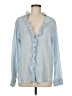 Dylan 100% Cotton Blue Long Sleeve Blouse Size M - photo 1