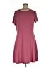 Gap Solid Burgundy Casual Dress Size L - photo 1