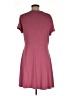 Gap Solid Burgundy Casual Dress Size L - photo 2