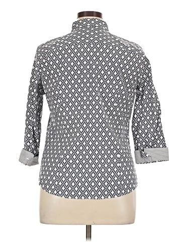 Talbots 3/4 Sleeve Button-Down Shirt (view 2)