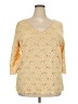 J.t.b. Yellow 3/4 Sleeve Blouse Size 3X - photo 1