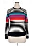 Trina Turk 100% Wool Stripes Black Wool Pullover Sweater Size XL - photo 1