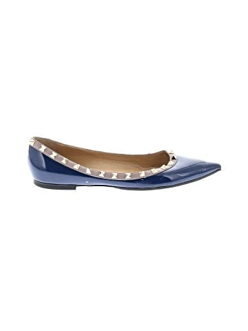 Valentino Garavani Leather Rockstud Ballerina Flats (view 1)