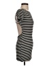 Olivaceous Stripes Black Casual Dress Size S - photo 4