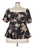 Torrid Black Short Sleeve Blouse Size 3X Plus (3) - photo 1