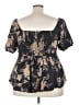 Torrid Black Short Sleeve Blouse Size 3X Plus (3) - photo 2