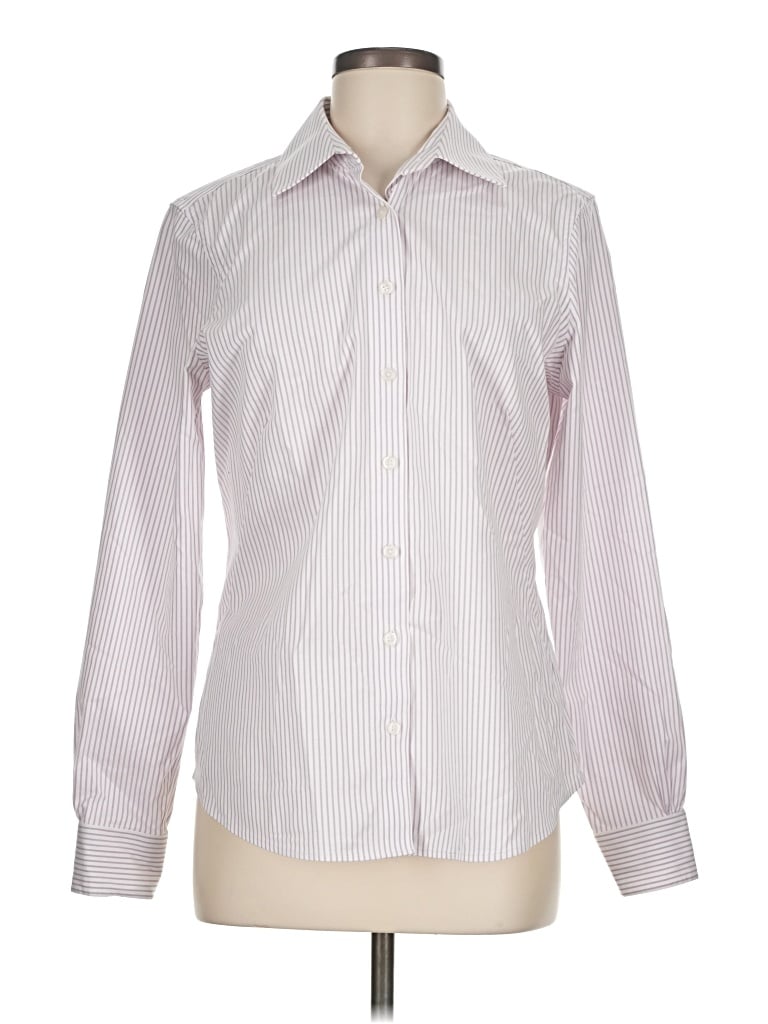 Pre-owned Brooks Brothers 346 Long Sleeve Button Down Shirt In Ivory