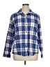 L.L.Bean Plaid Blue Long Sleeve Button-Down Shirt Size XL - photo 1