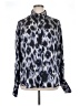 Farinaz Taghavi 100% Polyester Animal Print Blue Long Sleeve Blouse Size 16 - photo 1