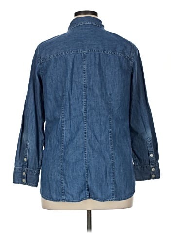 Talbots 3/4 Sleeve Button-Down Shirt (view 2)