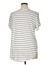 Halogen Stripes White Ivory Short Sleeve T-Shirt Size XL - photo 2